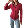 Vacation and Casual Style Lapel Striped Shirt Women's Clothing