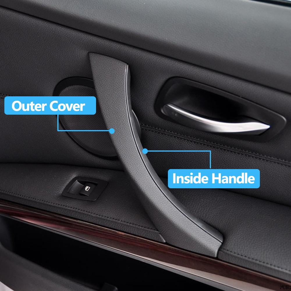 Bej, negru, gri, interior, ușă pasagerului, capac pentru mâner, pentru BMW Seria 3 E90 E91 E92 316i 318i 320i 325i 328i