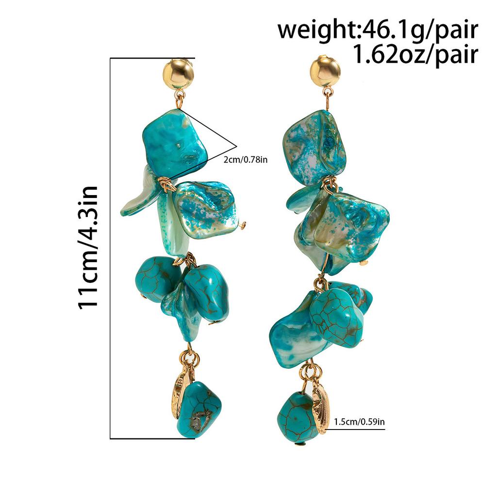 Starfish White Shell Conch Pendant Earrings Women Creative Beach Jewelry Gift