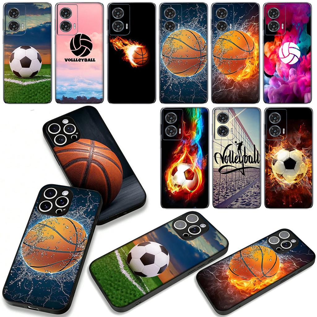 Basketball Volleyball Sunset Football Phone Cover Case for Apple iPhone 16 15 14 Plus 13 12 Mini 17 Pro Max + 16E Air 16+ ProMax