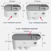 Badezimmer Adsorption Inverted Zahnbürstenhalter Wand Automatische Zahnpasta Squeezer Lagerregal Badezimmer Zubehör