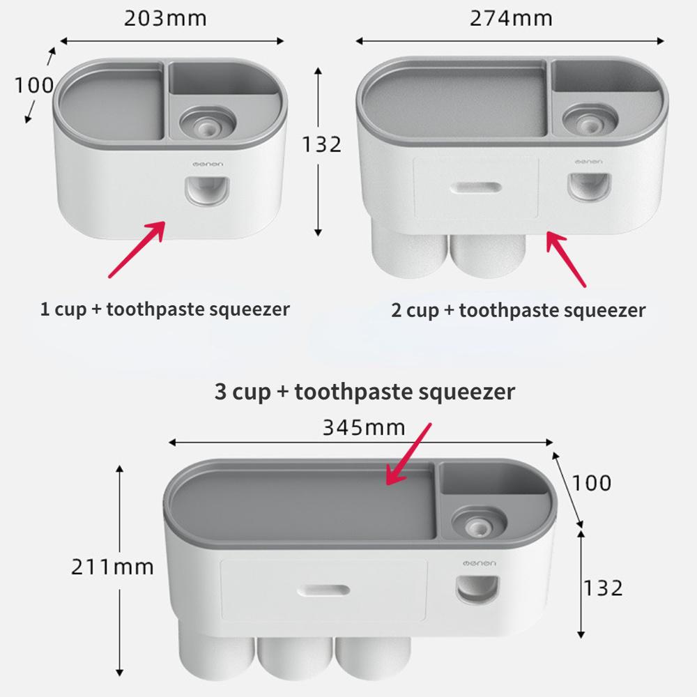 Badezimmer Adsorption Inverted Zahnbürstenhalter Wand Automatische Zahnpasta Squeezer Lagerregal Badezimmer Zubehör