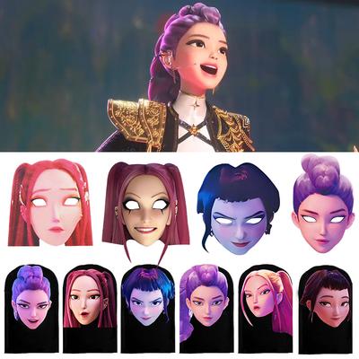 Masque facial Kpop Demon Hunter K-pop Rumi Mira Zoey Masque de cosplay Fête Fournitures de costume de dessin animé Fête d'anniversaire Cadeaux amusants