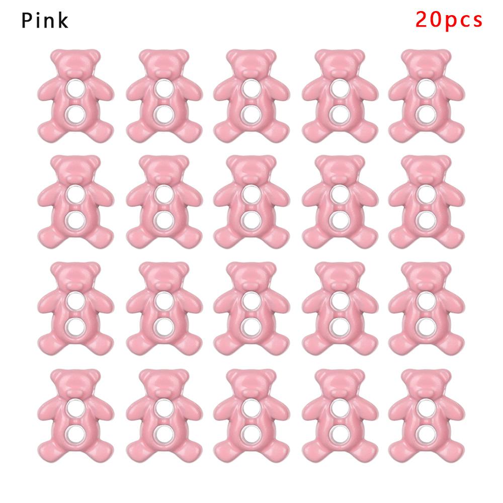 20/40Pcs Mini 6mm Metal Buckle Bear Pattern Decor Buckles for 1/6 Kid Doll Toy Button Buckle DIY Doll Clothes Sewing Accessories