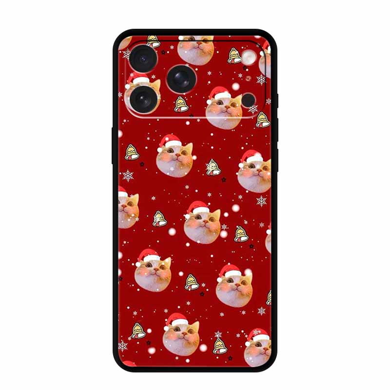 For iPhone 17 Pro Max Cover iPhone17 Pro Back Protective Phone Case For iPhone 17 Air Santa Christmas Soft Silicone TPU Coque