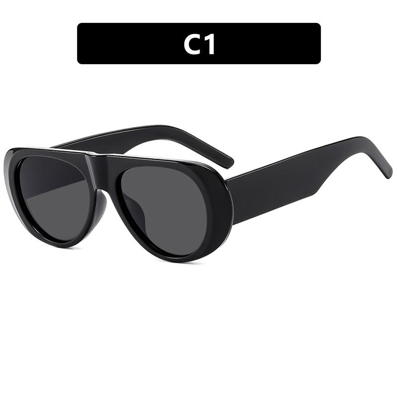 2024 European American Retro Oval Sunglasses - Trendy UV Protection As Shown
