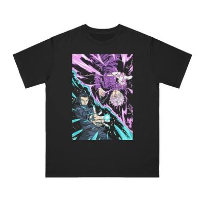 Jujutsu Kaisen Gojo Satoru Vs Fushiguro Toji Battle T-Shirt, Unisex Anime Streetwear Tee, 100% Cotton Casual Short Sleeve Top