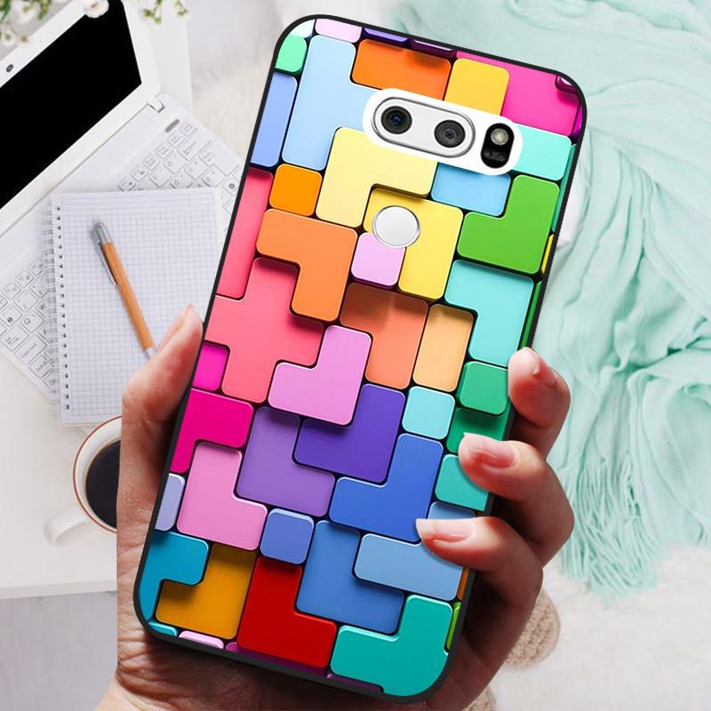 Para LG V30 V30+ Funda Gato Lindo Pintado Trasera para Teléfono Para LG V35 V30S Thinq Funda Silicona Suave Para LGV30 V30 Plus Fundas Coques