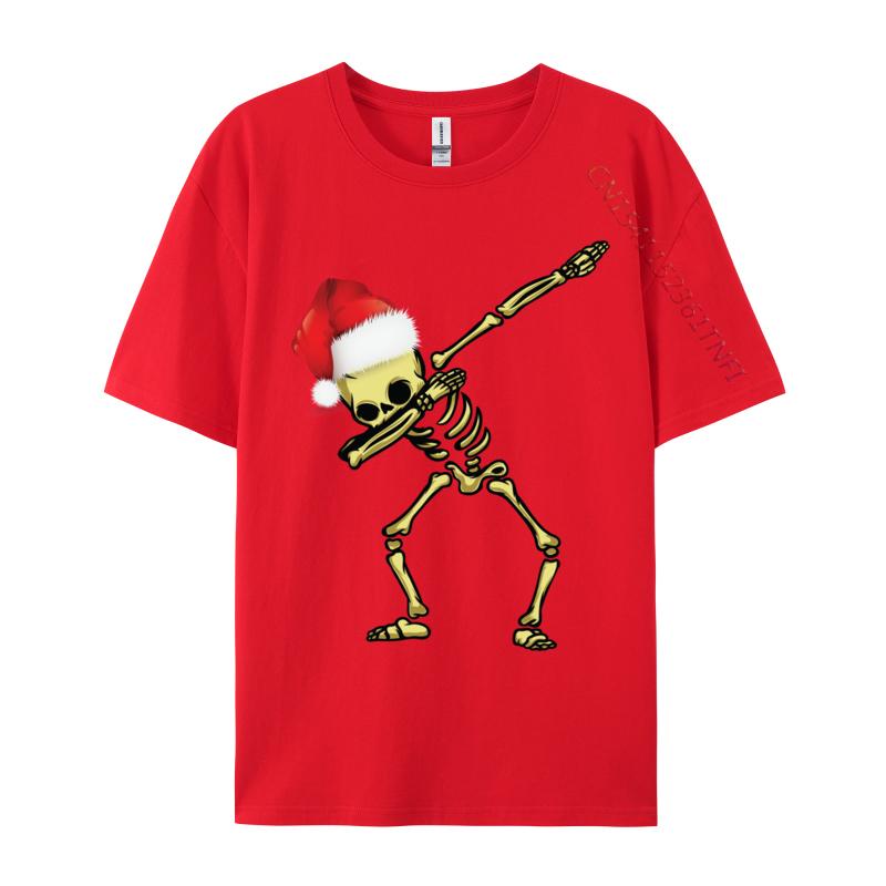 Skull Dab Dabbing Dance Funny Christmas Human Skull T-Shirts T Shirt For Autumn Cotton O Neck Streetwear T-Shirt Tshirt