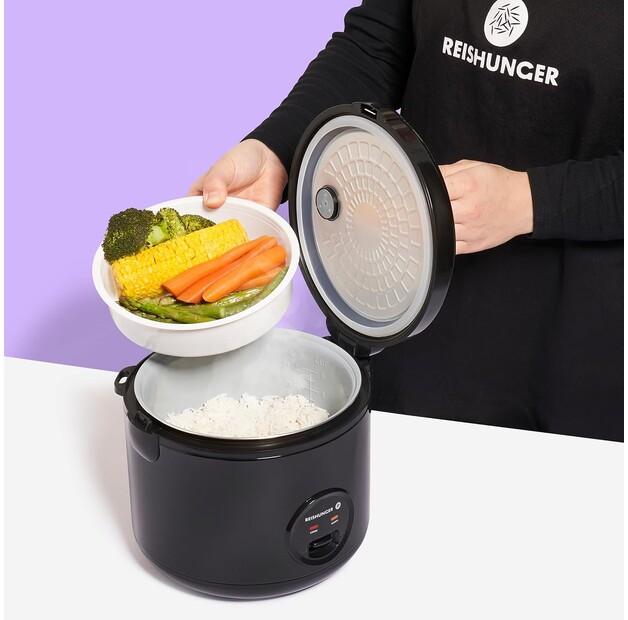 Reishunger Basis Rice Cooker with Ceramic Coating, Black (533-RK-Black-KER)