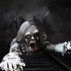 Dlouhé Vlasy Lezoucí Duchové Strašidelný Elektrický Hlas Červené Oči Halloweenské Dekorace Rekvizity