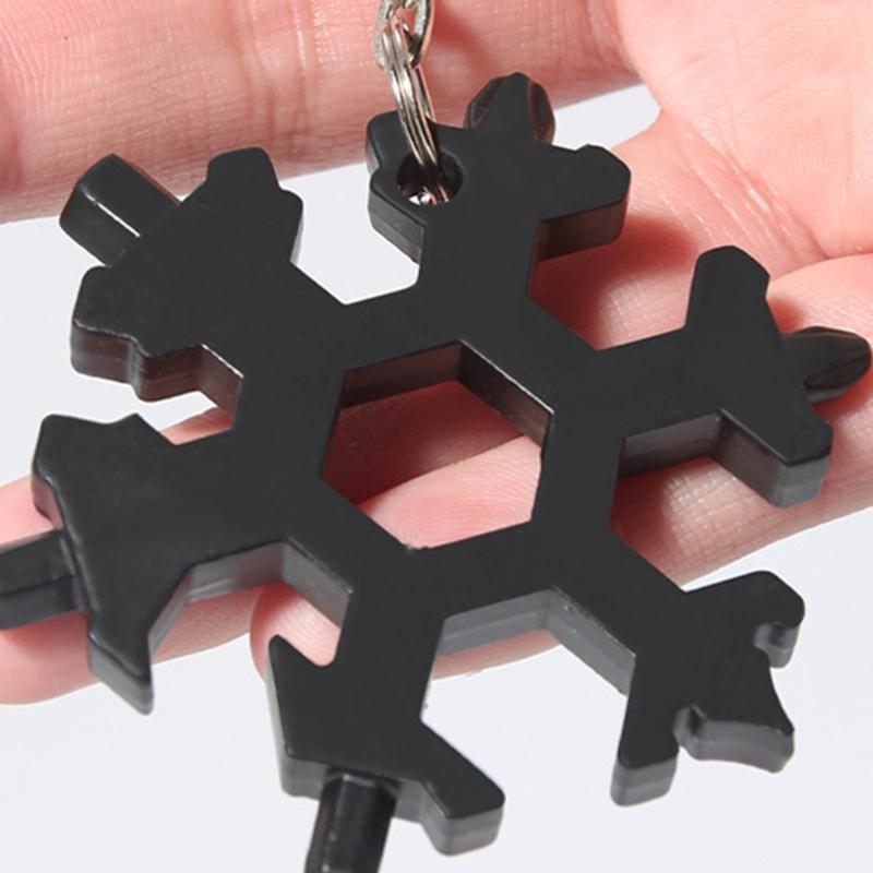 Snowflake Multitool Snow Multitool Screwdriver Bike Tool Keychain Bag Hex Wrench Key Bottle Opener Maintenance