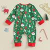 Autumn Baby Romper: Christmas Zipper Long-Sleeve Suit for Crawling & Outings