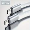 60W Quick Charger Type C To Type C 1M 2M 3M Cables PD Fast Charger Data Cable