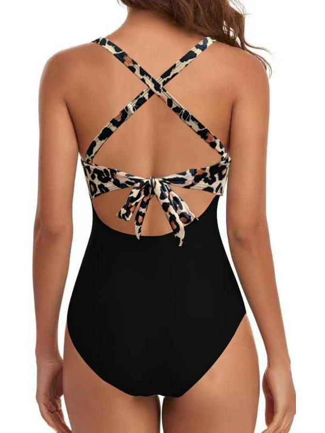 Women's Sexy Hollow Out One-Piece Swimsuit - Backless, Lace-Up Bodycon Bikini