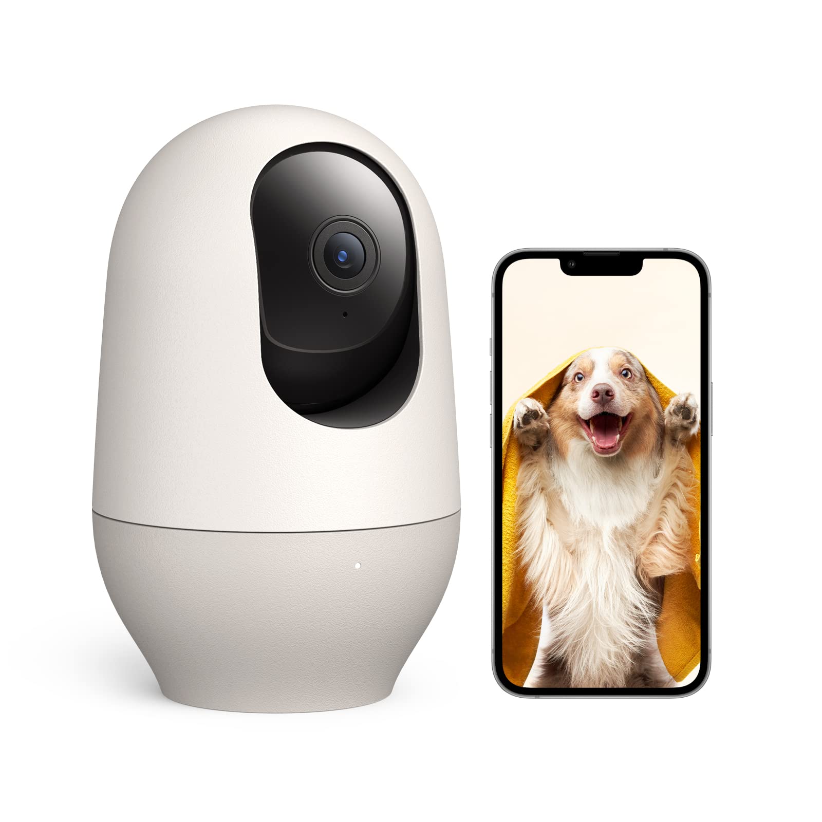 

Nooie Pet Indoor 360 Degree Home Security Motion Night Motion and Sound Smartphone Camera Alexa Camera, 1080P, Security, Wi-Fi, Surveillance, Network,