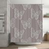 Butterfly Printed Shower Curtain Bathroom Decor Waterproof Fabric Home Decoration White 173x240cm (Black Frame)