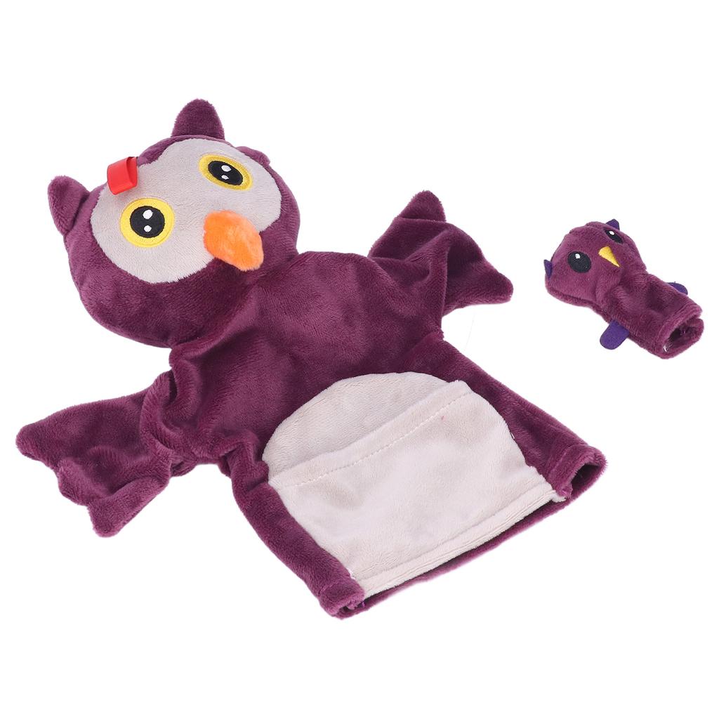 Hand Puppet Parent Child Interaction Plush Cartoon Animal Owl Hand Puppet Toy Doll