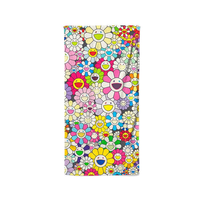 1pc T-Takashi Murakami Flower Microfiber Beach Towel Quick Dry Sand Free Soft Absorbent Pool Gym Sports Towel