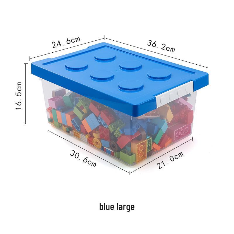 Lego Large Transparent Plastic Storage Box with Lid for Children's Toys & Organization