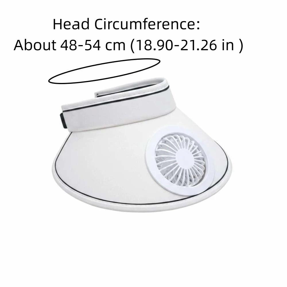 Portable Rechargeable Fan Hat Long-lasting Adjustable Empty Top Fan Hat Versatile Breathable Wide Brim Sunscreen Cap Summer