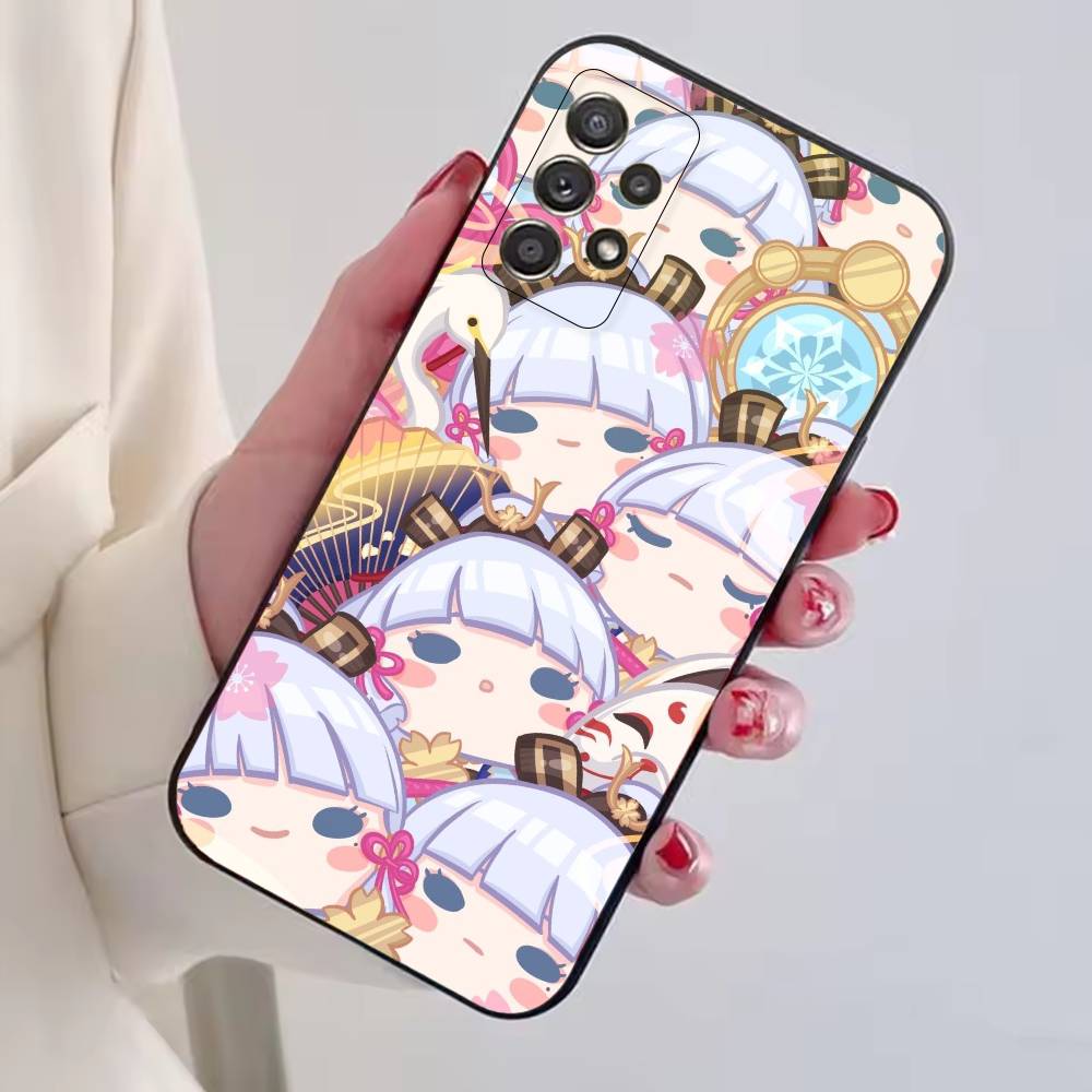 Genshin Impact K-Kamisato A-Ayaka Phone Case For Samsung S25,S24,S21,S22,S23,S30,Ultra,S20,Plus,Fe,Soft Silicone Black Cover