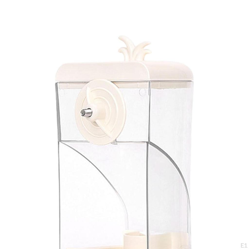Bird Cage Feeder ,Automatic ,Clear Leakproof Parrot Food Container for Finch Canary Budgies