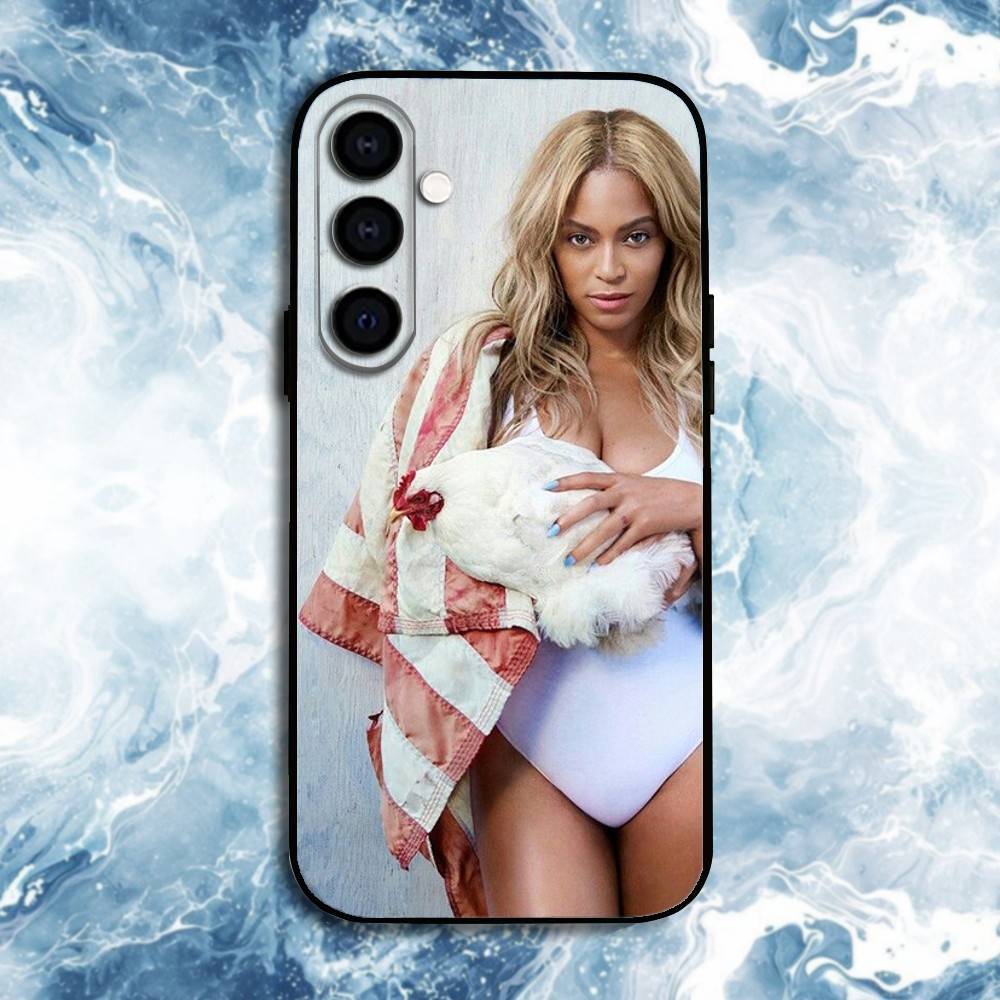 Music Girl B-Beyonce Phone Case For Samsung Galaxy A73,A72,A71,A70,A53,A52,A51,Others Soft Black Shell