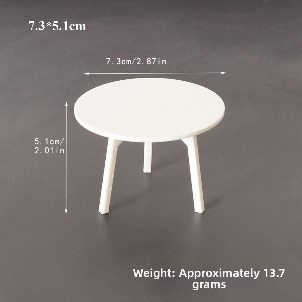 Multistyles Wood Coffee Dining Table Chairs Modern Simple Simulation End Table for OB11 Doll