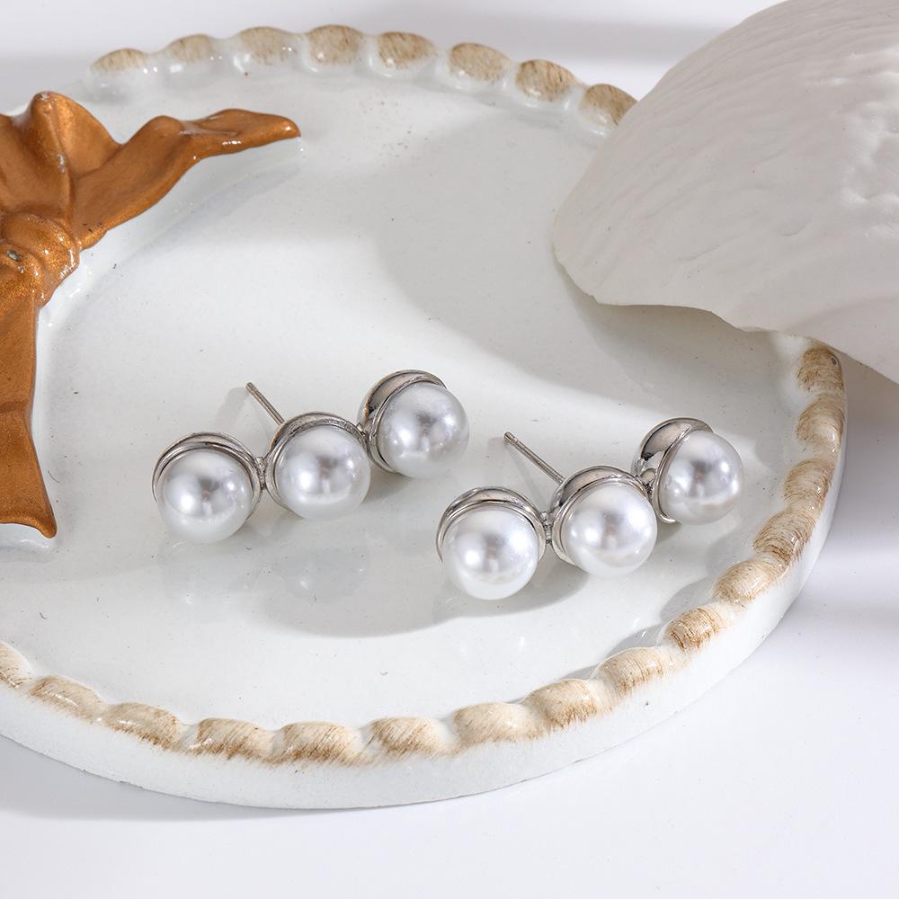 

Преувеличенные серьги-пусеты в европейском и американском стиле с искусственным жемчугом и цветами для женщин