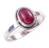 Natural Garnet Gemstone Handmade 925 Solid Sterling Silver Gift Ring Size 8 V7r95