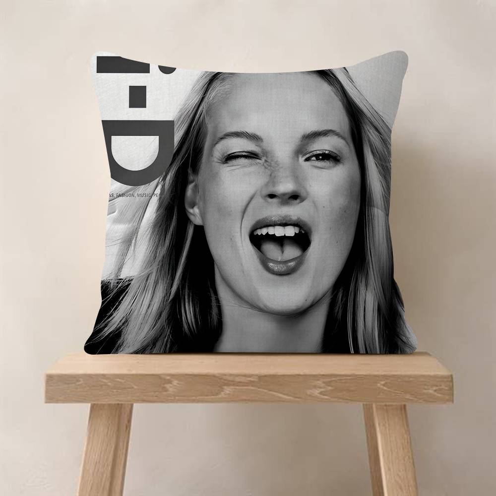 Kate Moss Fashion Modern Art Personalized Pillow Cover Kids Bedroom Wild Party Decor Pillowcase Kid Birthday Shower Gift