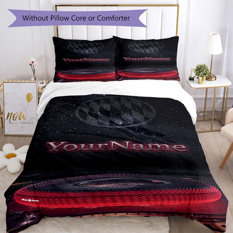 Bayern Monaco Personalizza il tuo nome Set Biancheria da Letto Copripiumino Traspirante con Federe Decorazione per la Casa Regalo di Compleanno