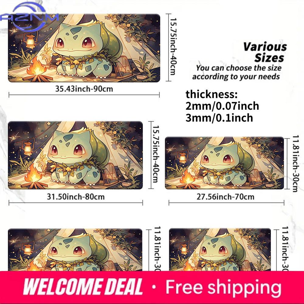 Bulbasaur Night Camping TCG Playmat NonSlip Washable Desk Mat 30x80x0.2cm