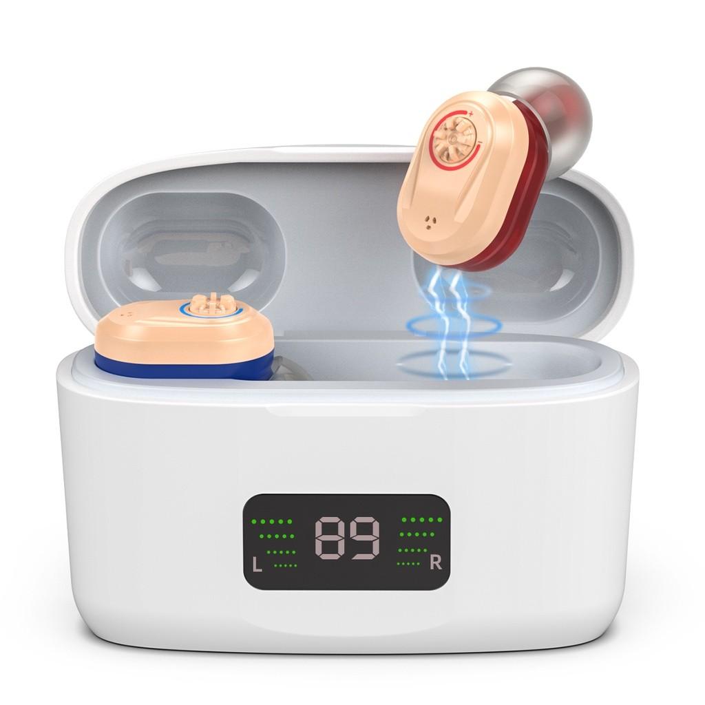 Wireless Rechargeable Hearing Aids LED Display Audiphone Children Adults Elderly Invisible Mini Sound Voice Amplifier
