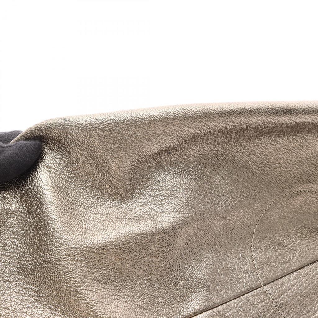 Used LOEWE Nappa Aire Handbag Leather Gold Used Women