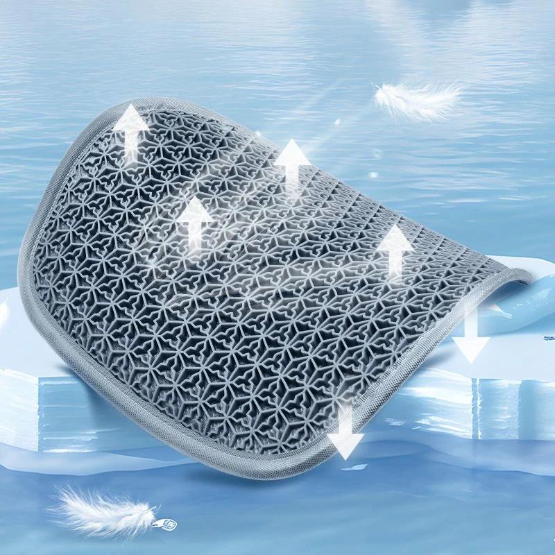 Car Seat Chair Back Cushion Mesh Breathable Lumbar Back Brace Car Seat Chair Cushion Massage Back Cushion Pad Support HomeOffice