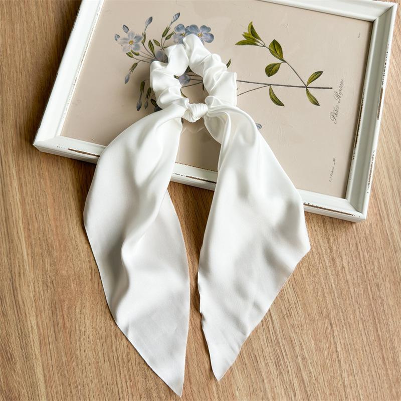 

Новые атласные шелковые банты Женская эластичная повязка на голову Атласные банты для волос с резинкой Французские резинки для волос Блестящие для женских аксессуаров для волос