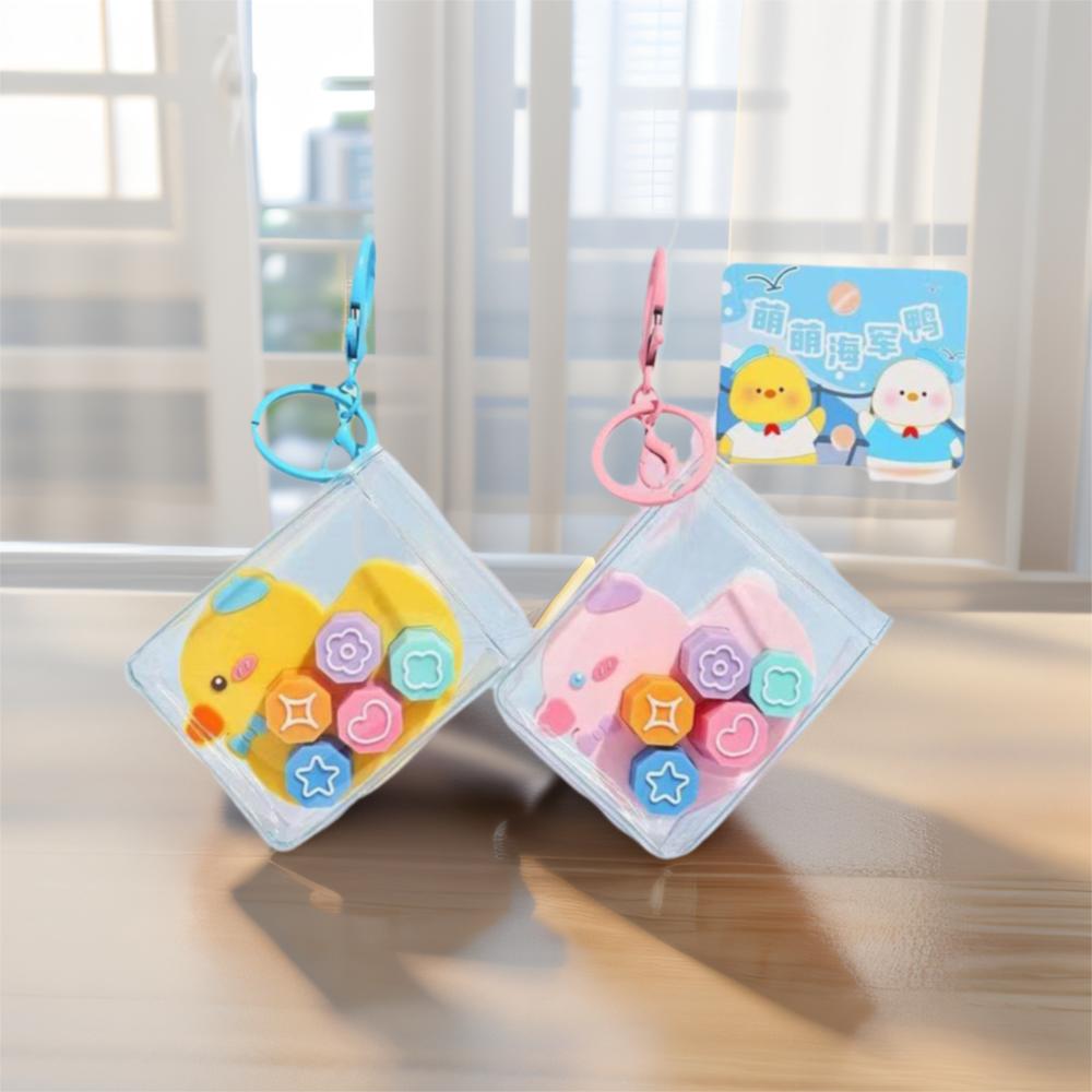 

Fun Design Happy Sailor Duck Pendant Small Toy Bag Throwing Stone Pendant Keychain Accessory random 1 pc