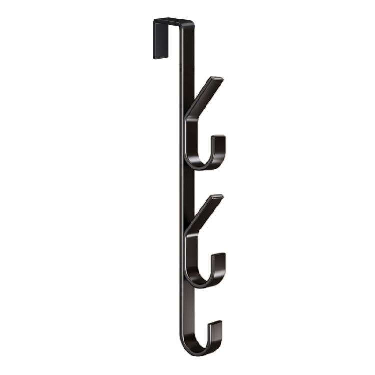 Vertical Door Organiser Hooks Sturdy Mounting For Hats Keys Bags Rustproof Metal Coat Rack Home Essential