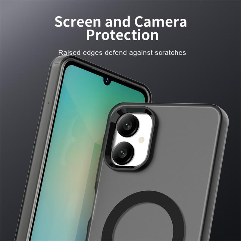 For Samsung Galaxy A06 5G Deksel Magsafe Trådløs Lading Deksel Samsung Galaxy A06 A16 A26 A36 A56 5G Matt TPU Telefondeksel Støtfanger