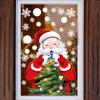 2025 Abnehmbarer statischer Weihnachts-PVC-Aufkleber Weihnachtsmann Elch Fensteraufkleber Verschönern Schneeflocke Wandtattoos Neujahrsparty Glaspaste