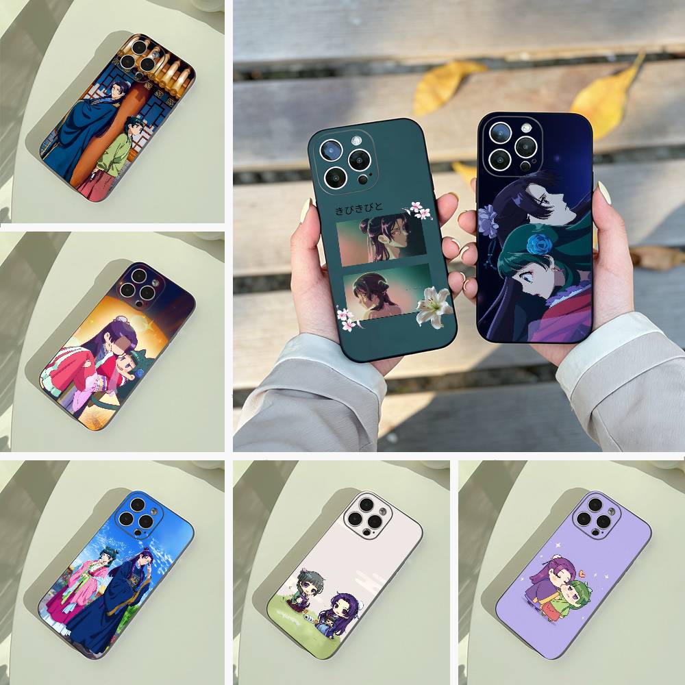 The Apothecary Diaries-Maomao-Jinshi Phone Case For iPhone 17,16,15,14,13,12,11 Pro Max,16Plus,XS Soft Black Cover