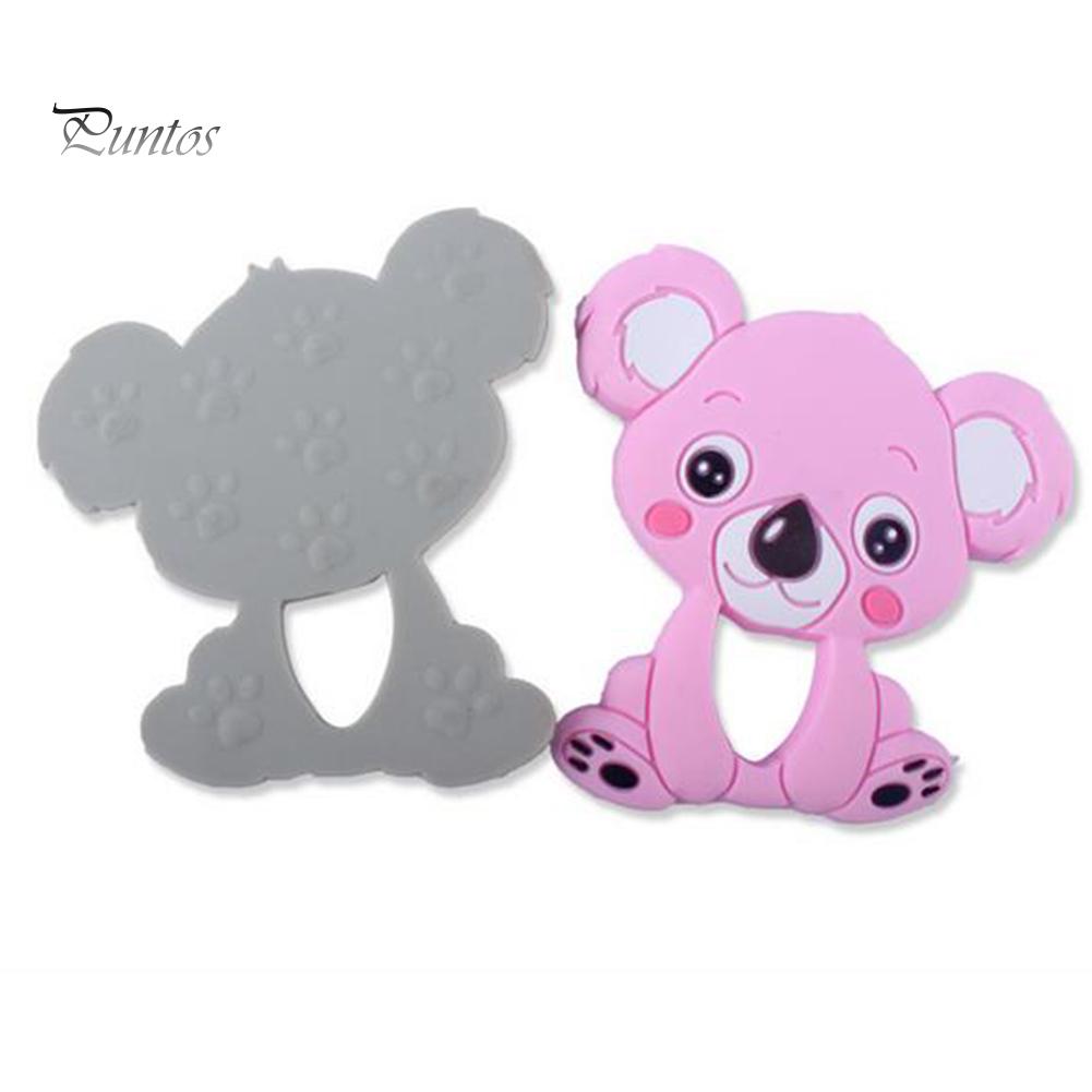 Puntos Cartoon Baby Food Grade Silikon Koala Beißring Schnuller Clip Kette Zahnen Spielzeug