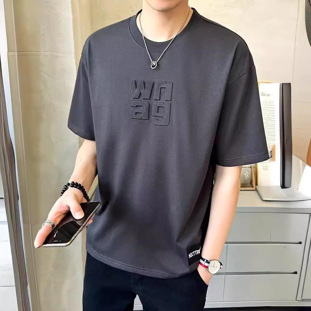 Men's Summer Short-Sleeve Printed T-Shirt, 2024 Trendy Loose Fit, Internet Celebrity Style.