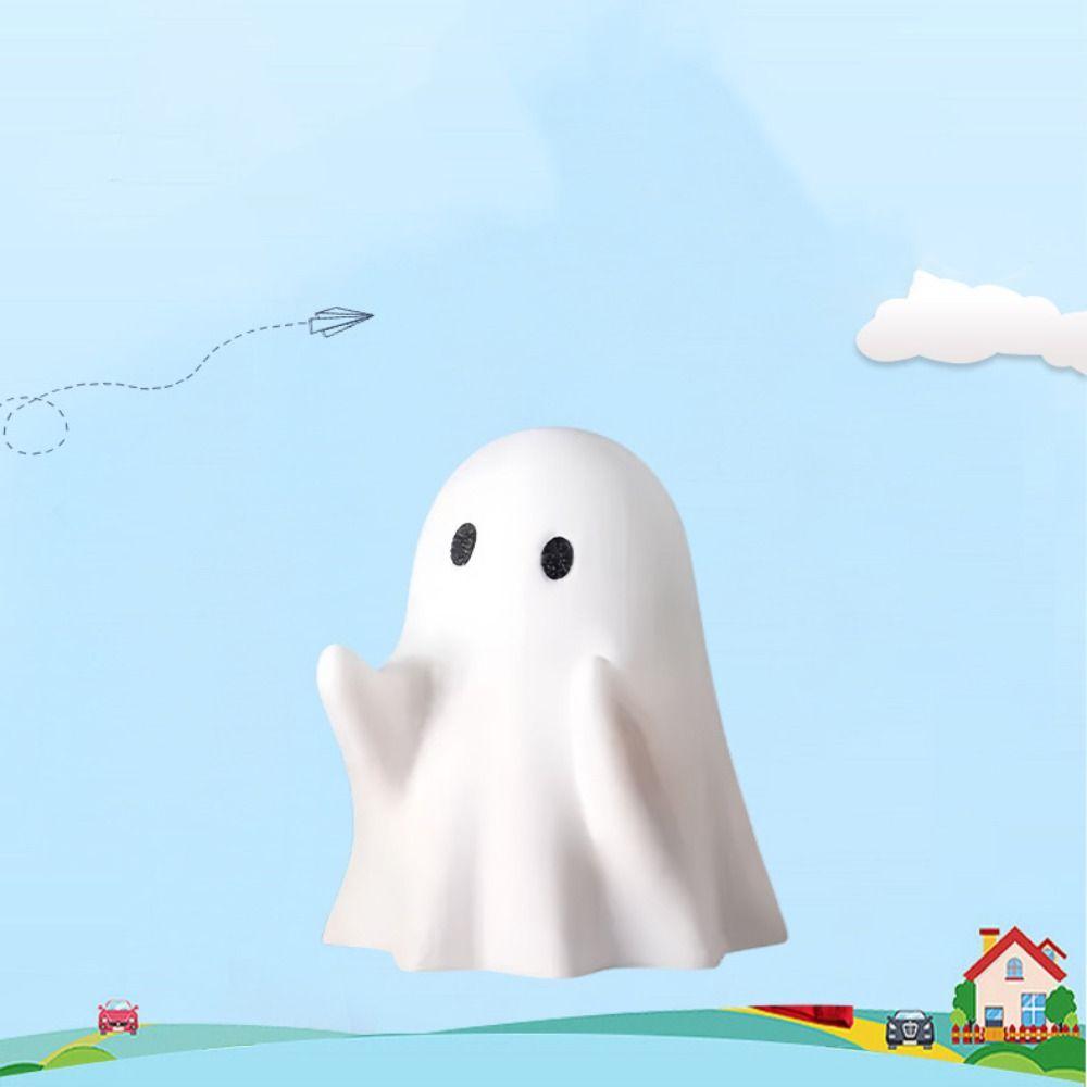 Cute Ghost Pen Holder Funny Little Ghost Statue Desktop Decor Desktop Decoration Ornament  Home
