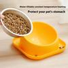 Pet Bowl Oblique Bowl Dog Food Basin Anti-knock Dog Bowl Protection Cervical Spine Stainless Steel Cat Food Basin Pet Feeder