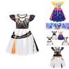 Kpop Demon Hunters Rumi Mira Zoey Girl Cosplay Dress For Kids With Flared Sleeves And Cartoon Pattern For Summer Play