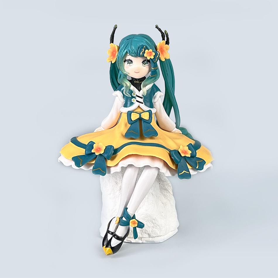 Anime Figure Hatsune Miku Noodle Stopper Figure  Spring Festival Ver. Action Figurine Collector Model Doll