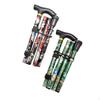 2x Folding Cane 5-Section Elderly Hand Walking Stick Travel Trekking Pole